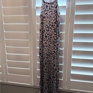 Womens Pink Leopard Print Maxi Skirt